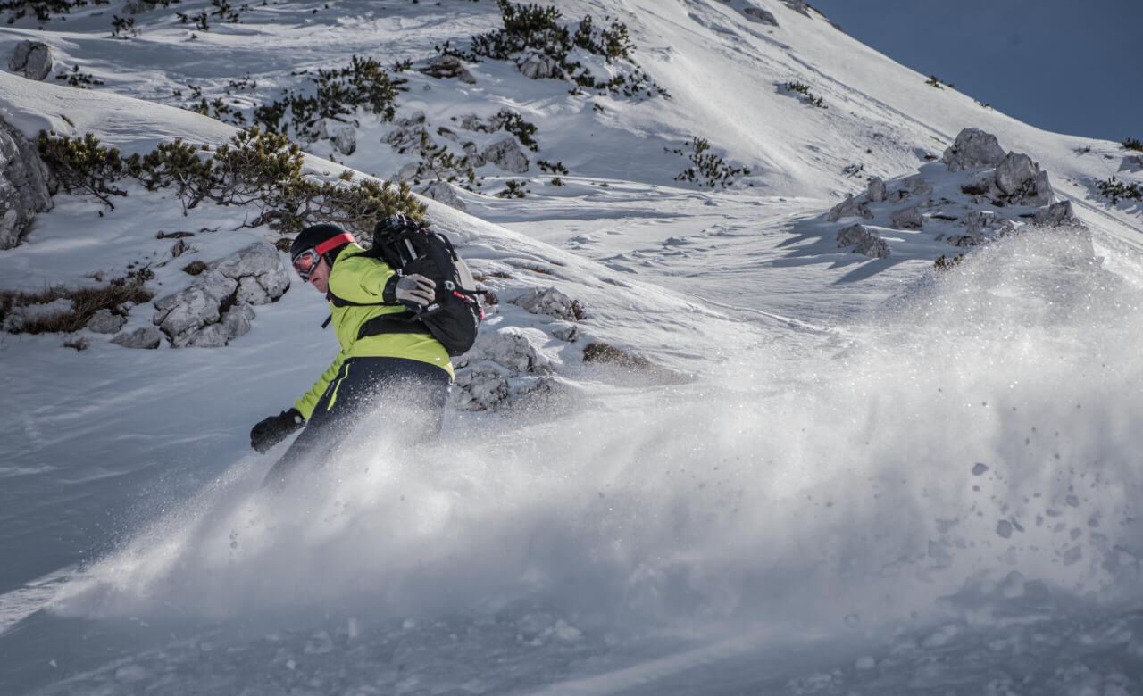 Obóz snowboardowy na Stubai'u, jazda poza trasą